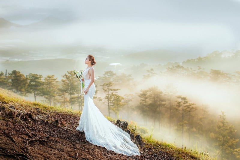 Bride in a two-piece set